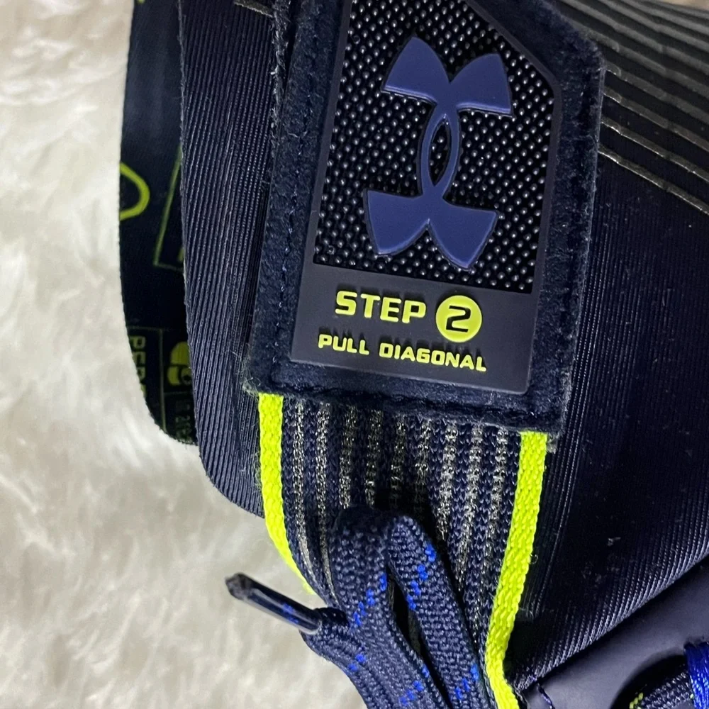 UNDER ARMOUR Highlight MC Flex Wrap Navy Blue Green Neon Football Cleats Mens 12
